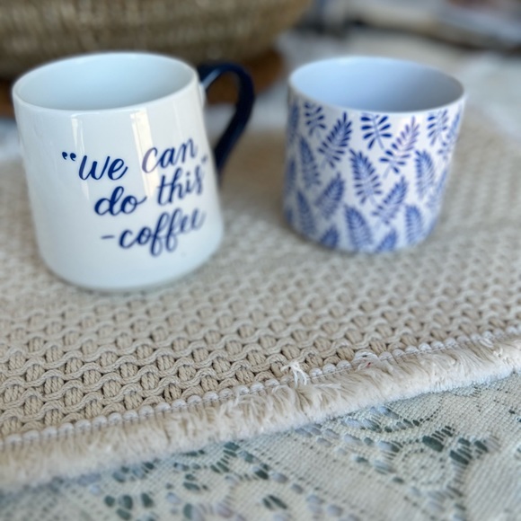 Blue and White Coffee‎ Mugs Threshold Porcelain and Modern Expressions - Picture 4 of 14